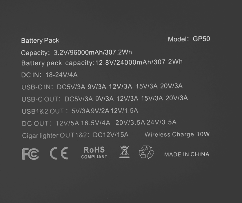 Portable Power Station 96000mAh/307.2Wh