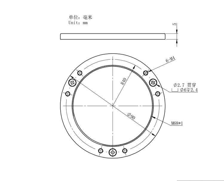 ZWO M68 Sensor Tilt Plate