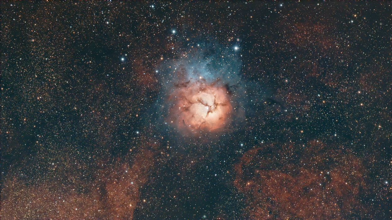 Trifid Nebula by Steve Nagel with HyperStar 8, ZWO ASI585 MC Pro and Antlia RGB Ultra