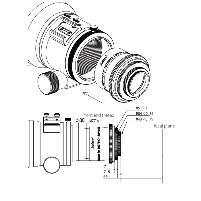 Askar 0.7x Reducer for Askar 107PHQ / 130PHQ / 151PHQ Telescopes