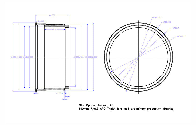 ISTAR 140 mm (5.52”) F/6.5 Apochromatic Triplet Objective