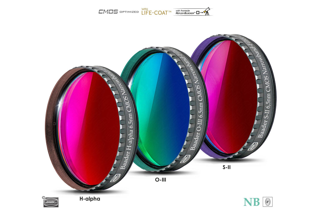 Baader 6.5nm Narrowband Filter Set – CMOS-optimized (H-alpha, O-III, S-II)