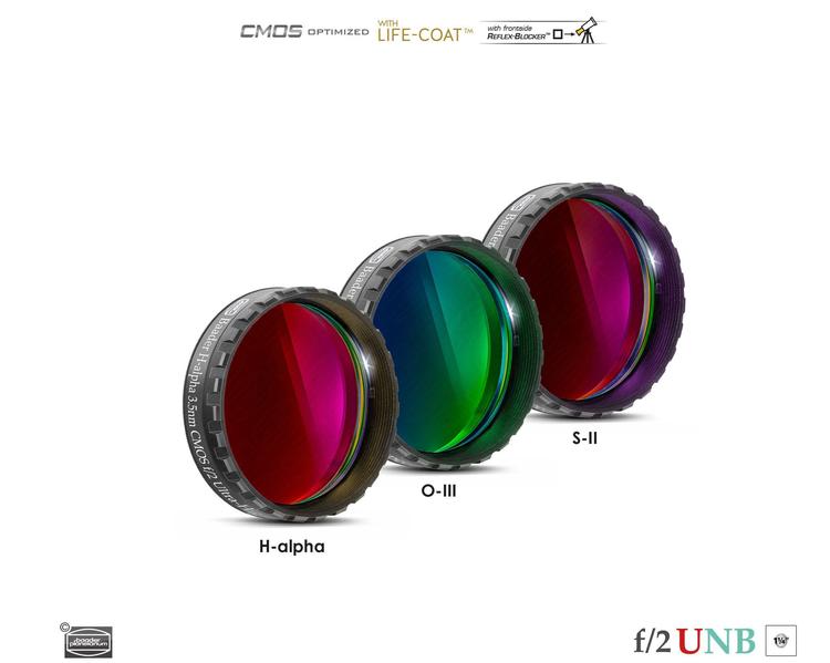 Baader 3.5 / 4nm f/2 Ultra-Highspeed Filters – CMOS-optimized (H-alpha / O-III / S-II)