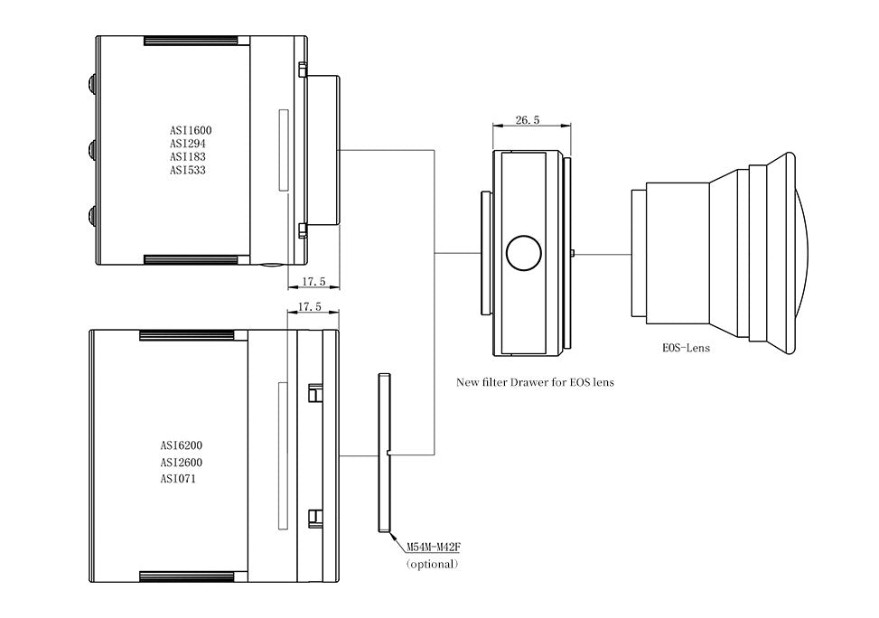 ZWO Filter Drawer for Canon EOS Lens